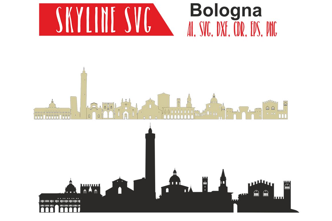 Bologna Svg, Italy city Vector Skyline (162851) Illustrations