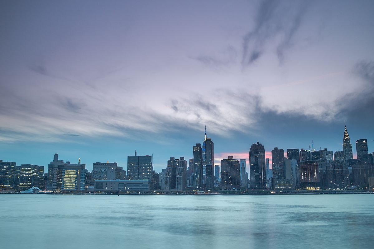 Midtown sunset view from the rock beach example image 1
