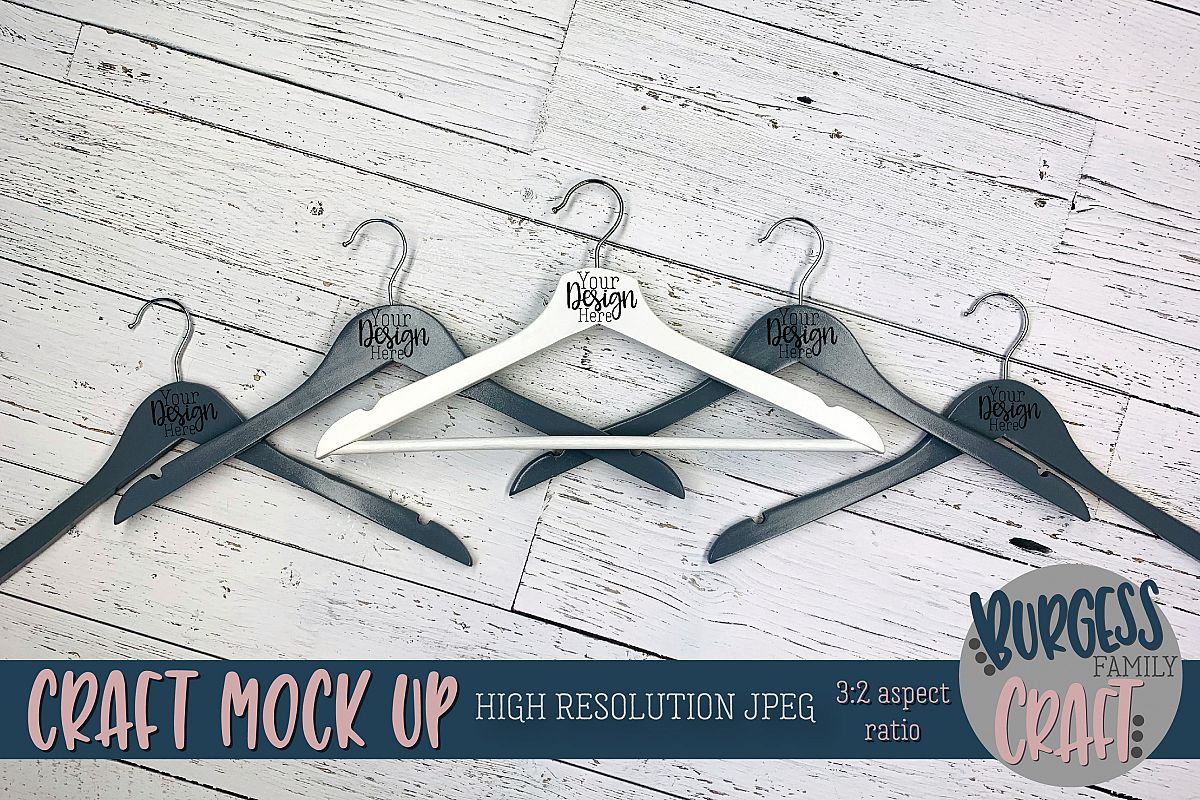 Bridal hangers Craft mock up |High Resolution JPEG example image 1