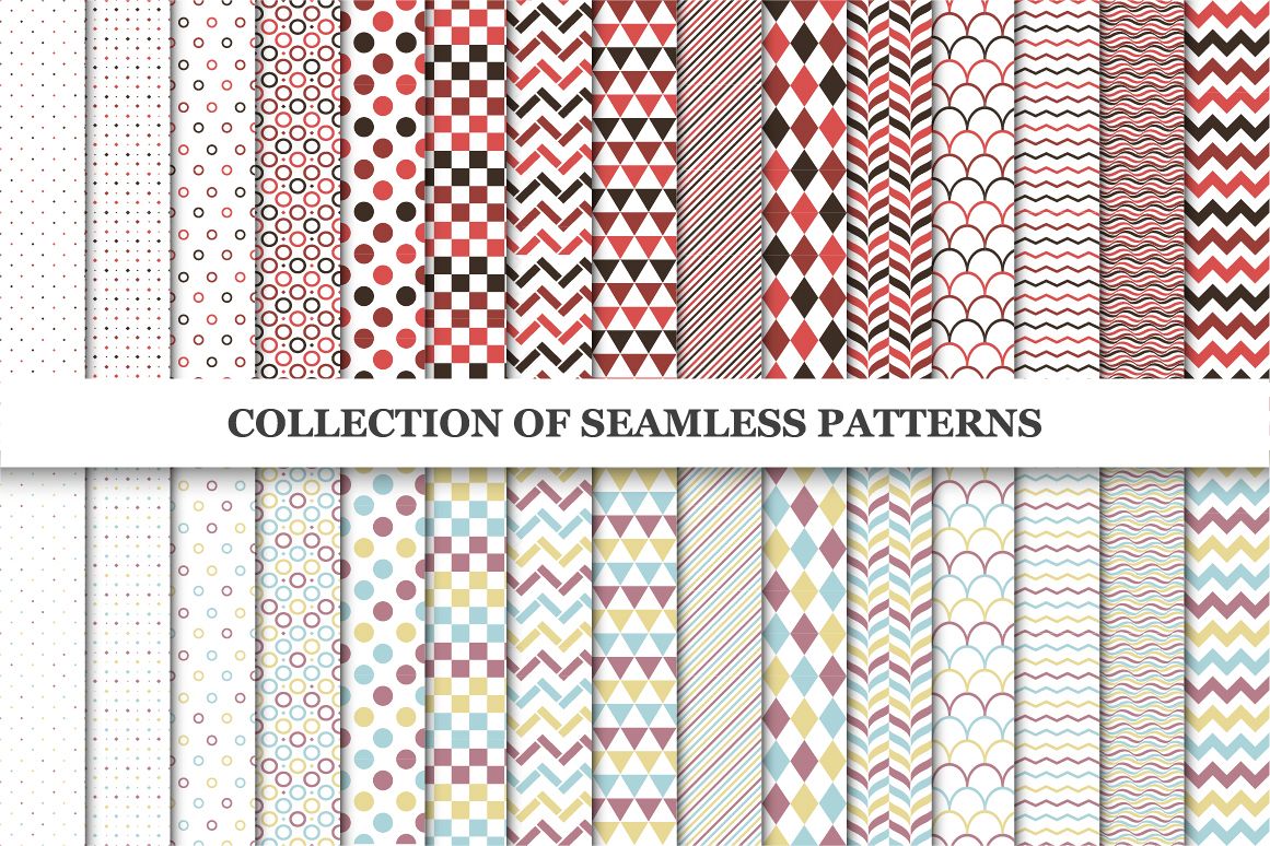 Set of color seamless patterns. example image 1