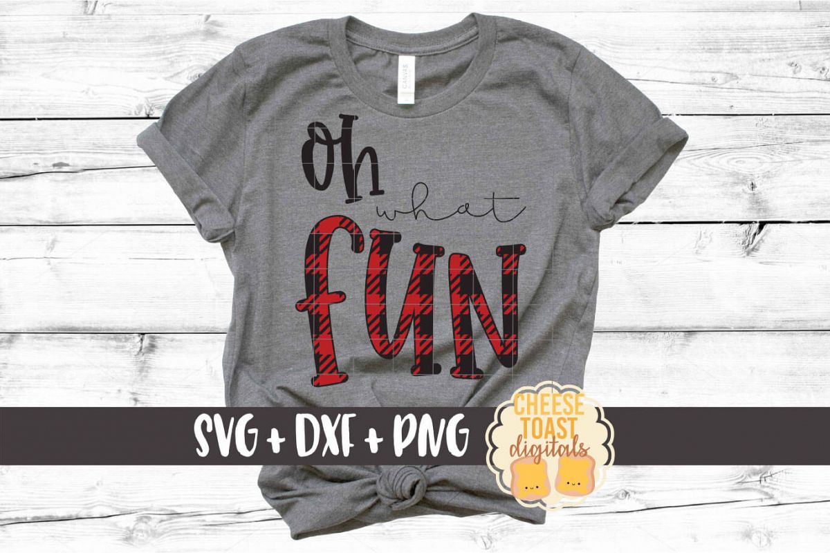 Oh What Fun - Christmas SVG PNG DXF Cut Files example image 1