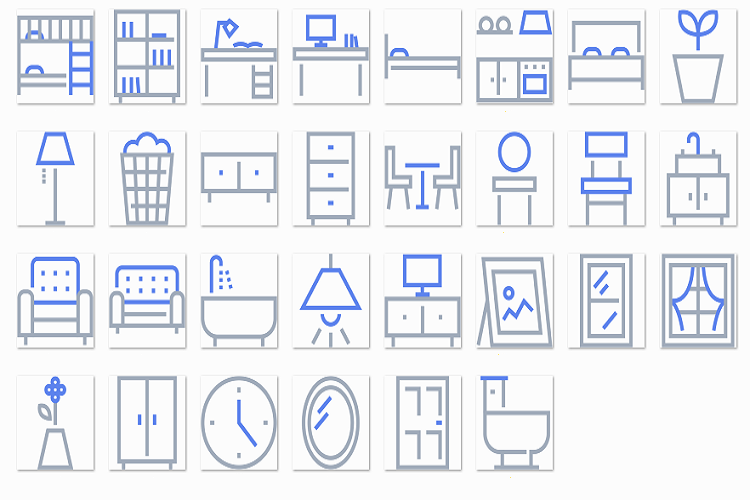 Household items two-color example image 1