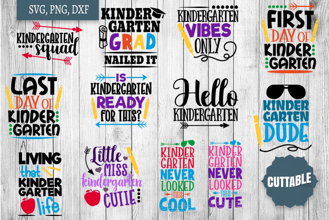 Kindergarten cut file bundle, Kindergarten SVGs cut files example image 1