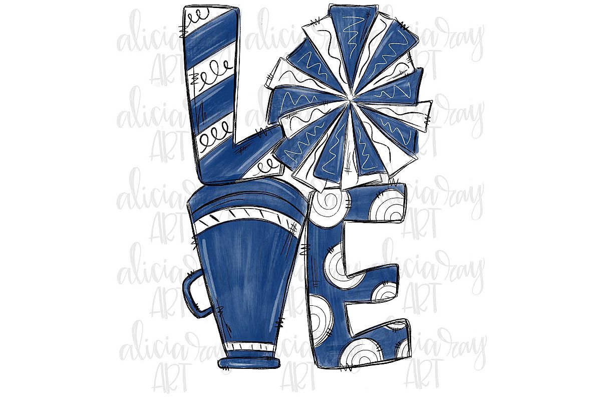Cheer Love Navy and White example image 1