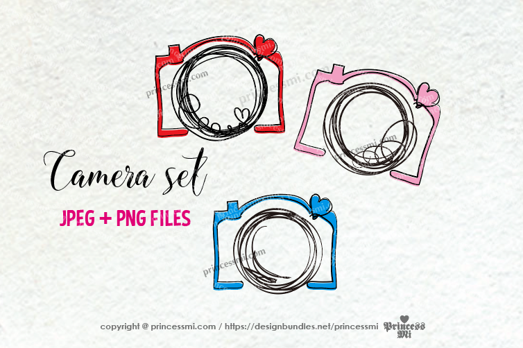 doodle camera clipart set 5 example image 1