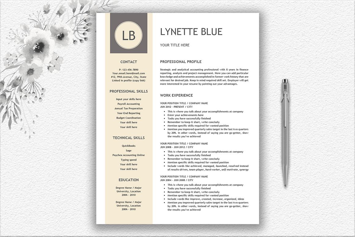 Resume Template Design example image 1