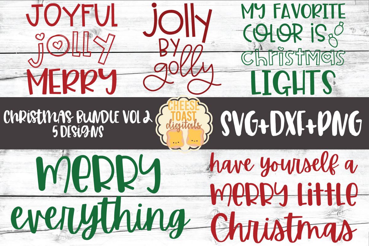 Christmas Bundle Vol 2 - Holiday SVG PNG DXF Cut Files example image 1