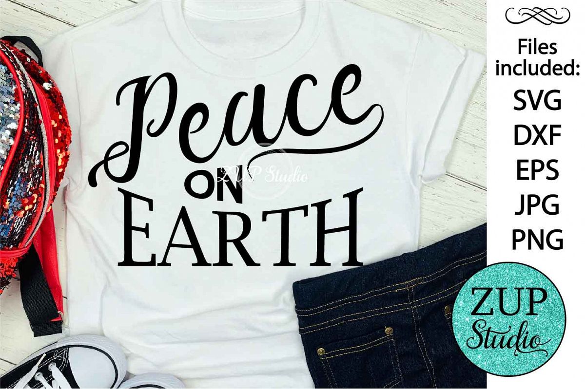 Peace on Earth cutting files svg 26 example image 1