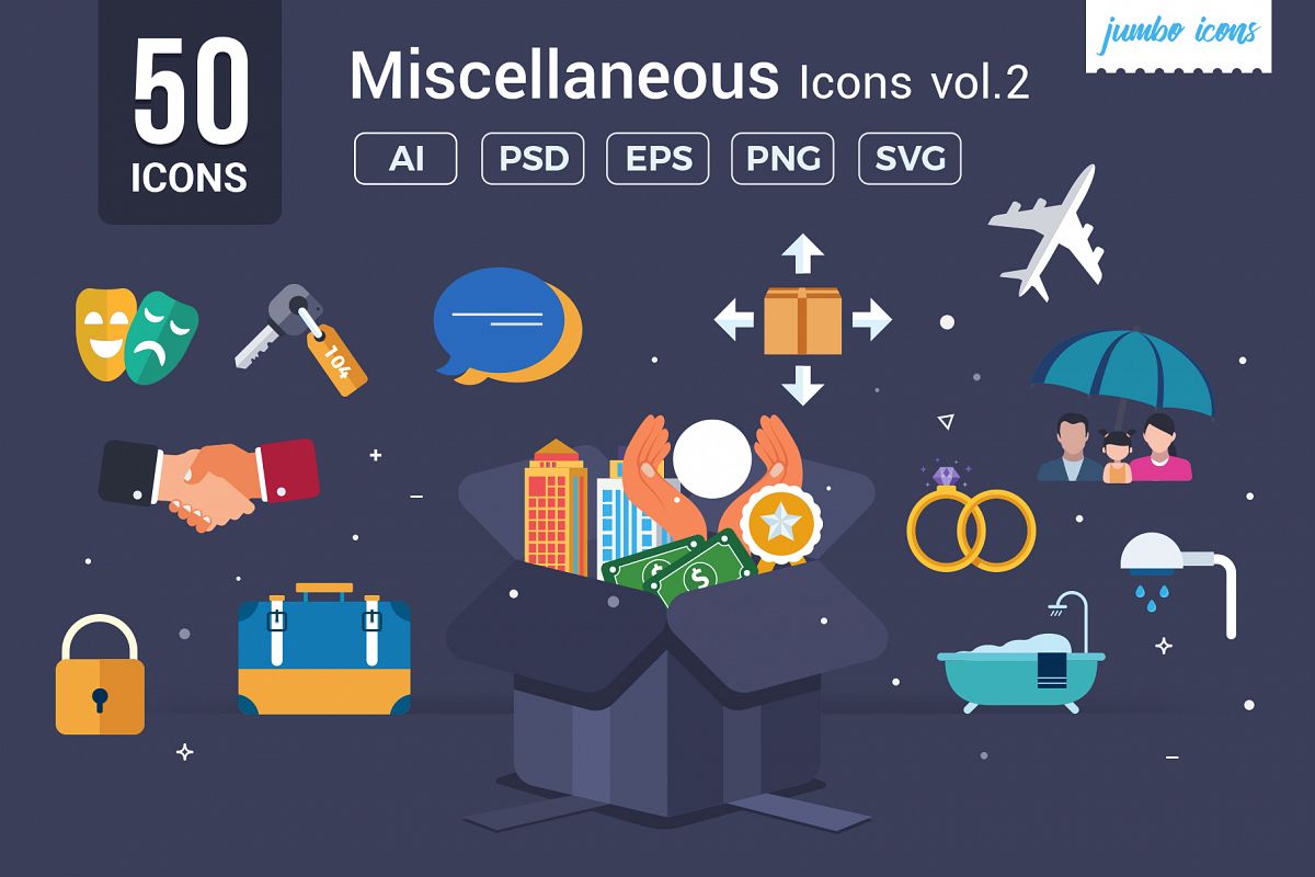 Miscellaneous Vector Icons V2 example image 1