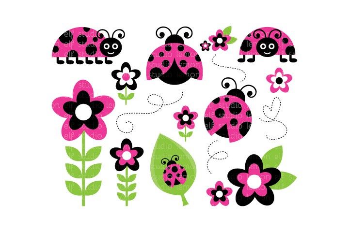 Lady Bugs-Digital Clipart (LES.CL09B) example image 1