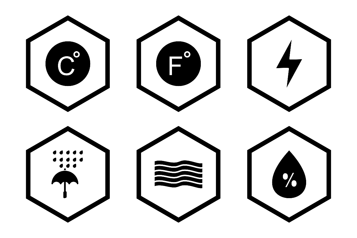 Set Of Weather And Season Icons example image 1
