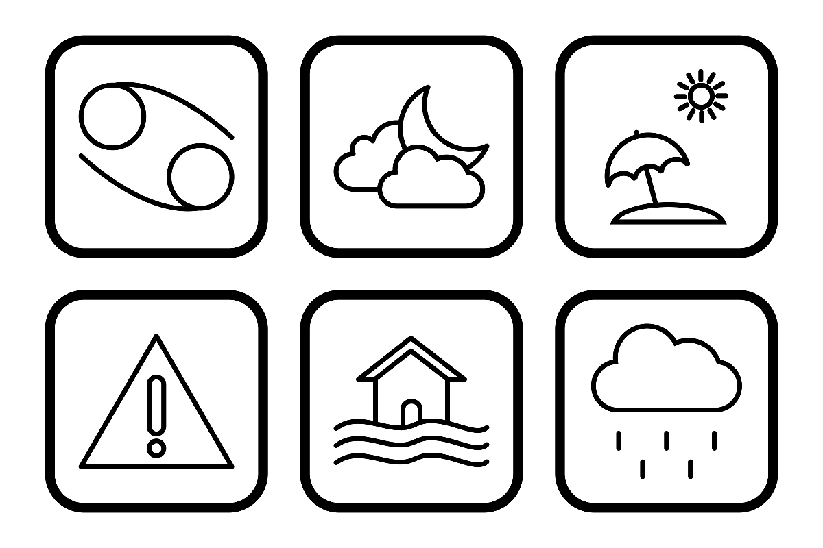 Set Of Weather And Season Icons example image 1