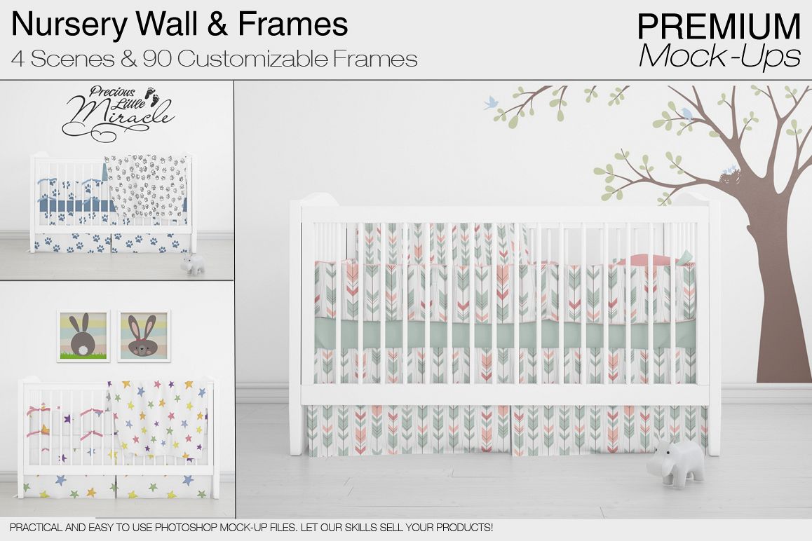 Nursery Wall Frames Set Nursery Wall Frames Set Example Image 1