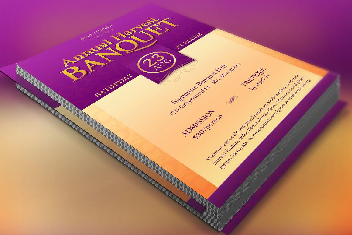 Harvest Banquet Flyer Template example image 1