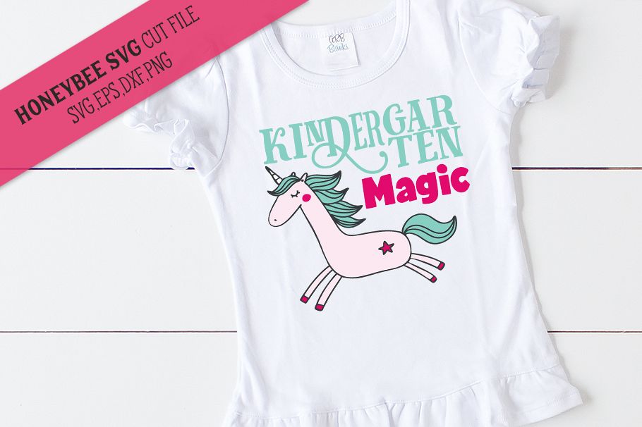 Kindergarten Magic Unicorn SVG Cut File example image 1