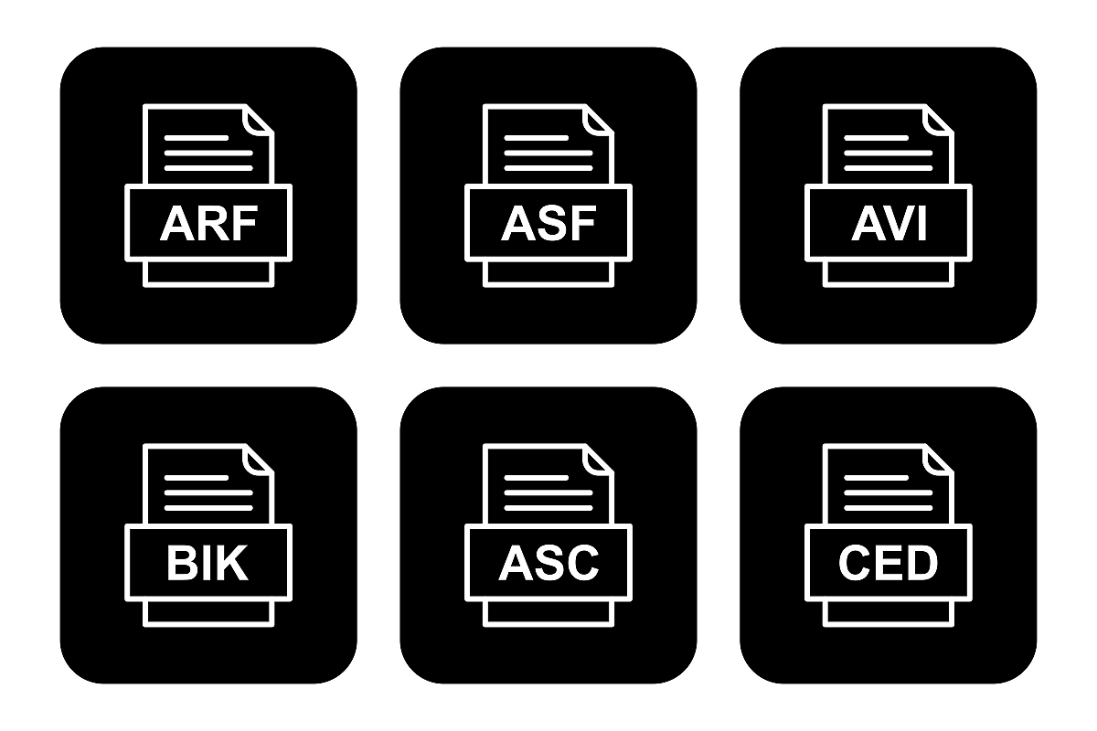 Set Of File Formats Icons example image 1