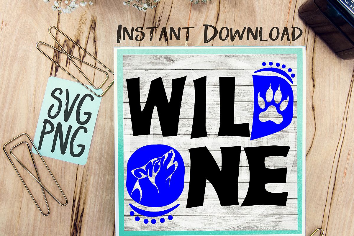 Wild One First Birthday SVG Image Design for Vinyl Cutters Print DIY Design Brother Cricut Cameo Cutout example image 1