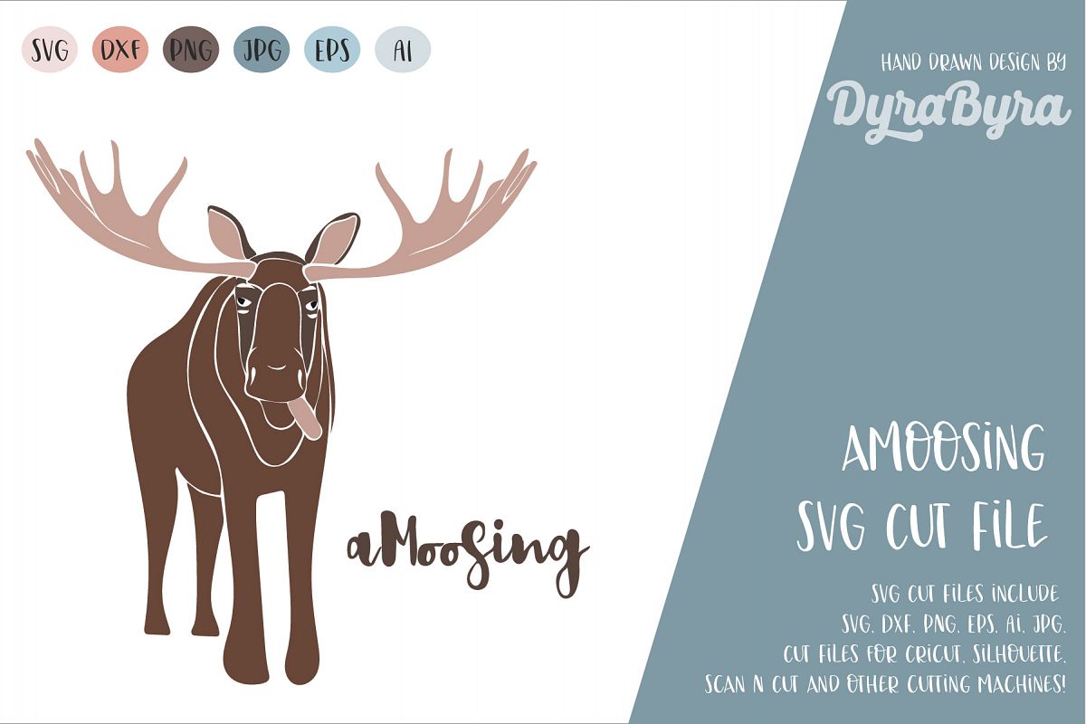 Amoosing SVG / Moose SVG / Deer SVG Cut File example image 1