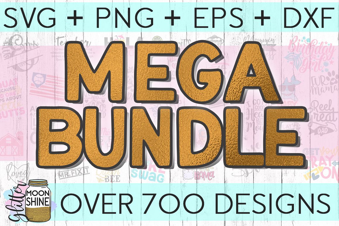 MEGA Bundle Over 700 SVG DXF PNG EPS Cutting Files example image 1