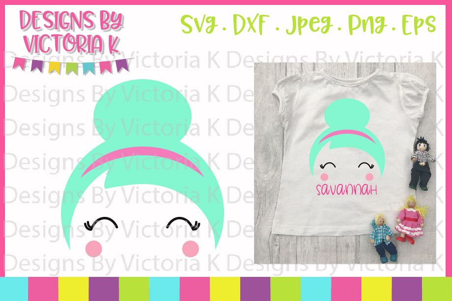 Doll, Dolly Head, SVG, DXF, PNG example image 1