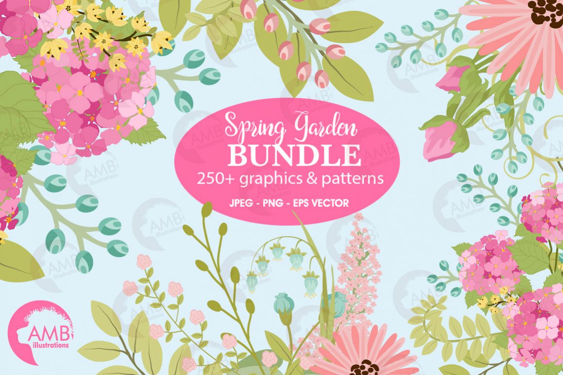Spring Garden Floral Mega Bundle AMB-2382 example image 1