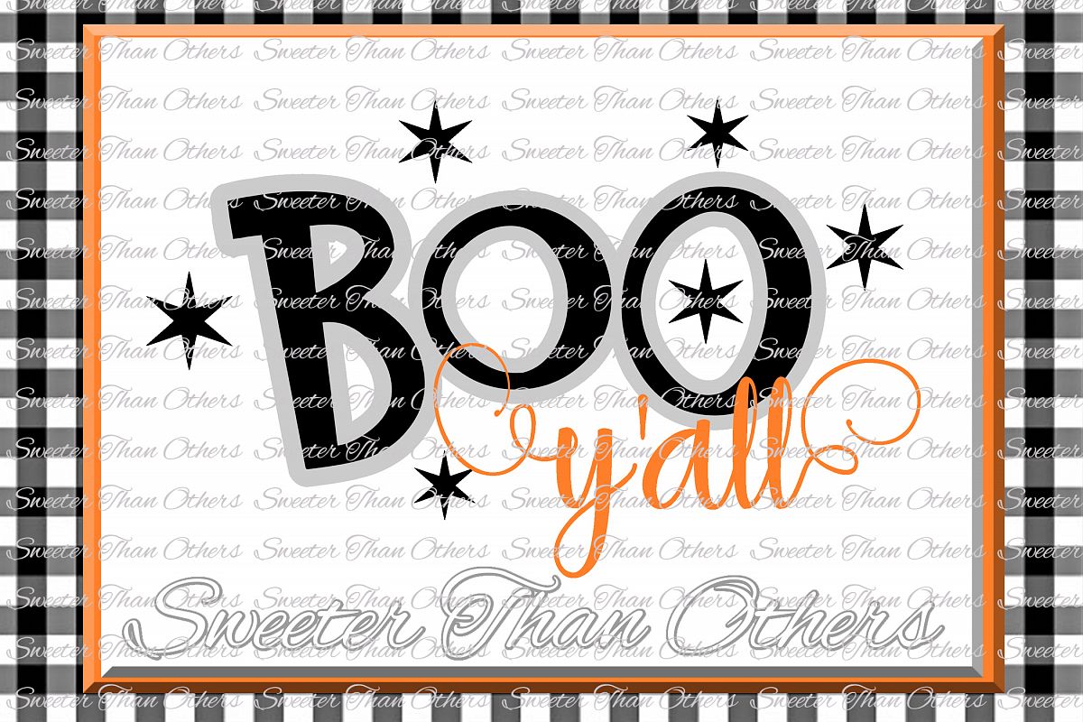 Halloween svg, Boo Yall Svg, Boo Ghost Design example image 1