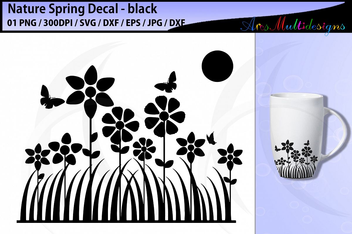 Spring fun decal svg cut silhouette example image 1
