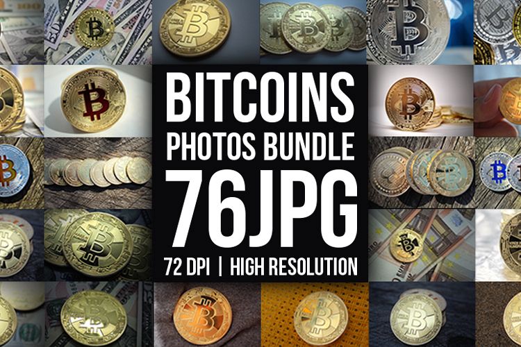 Bitcoins Coins Photos Bundle example image 1