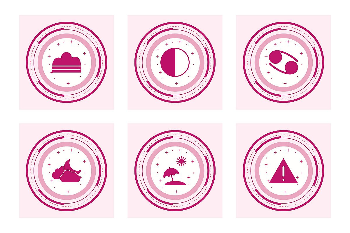Set Of Weather And Season Icons example image 1