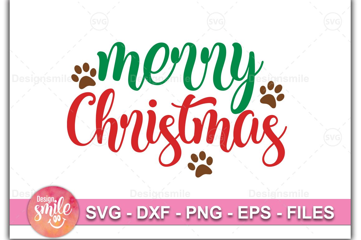 Merry Christmas SVG DXF PNG EPS Cutting Files example image 1