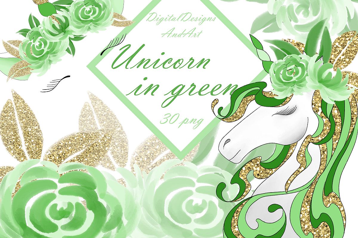 Unicorn in green example image 1