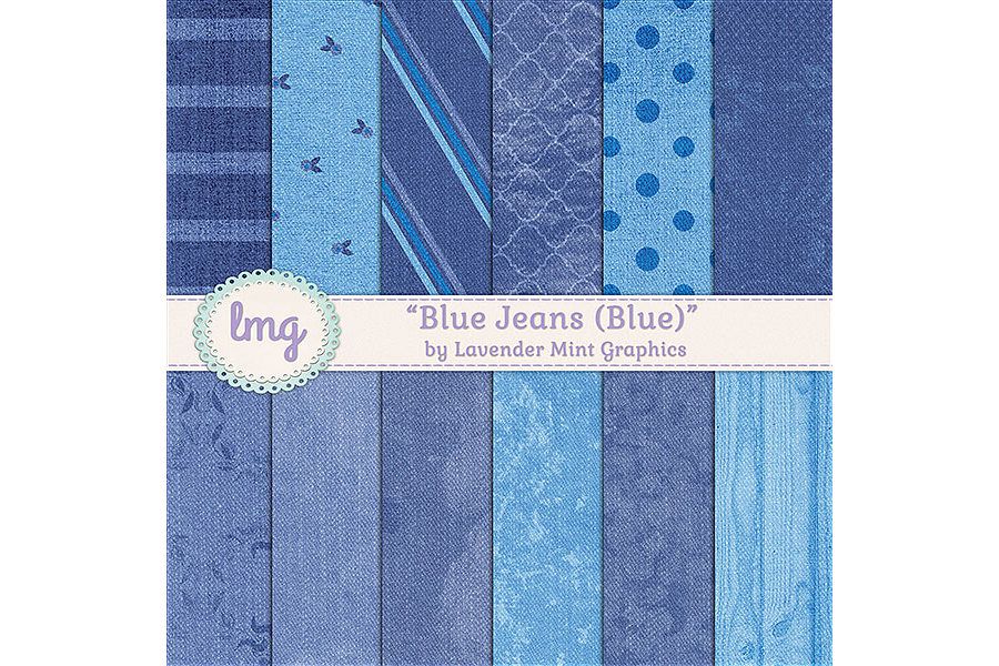 Blue Jeans Digital Papers example image 1