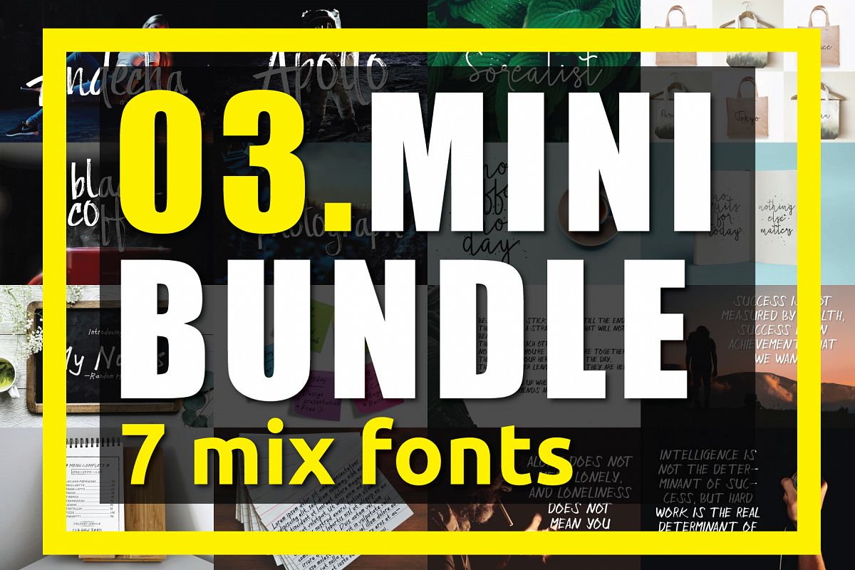 03. MINI BUNDLE - 7 mix fonts example image 1