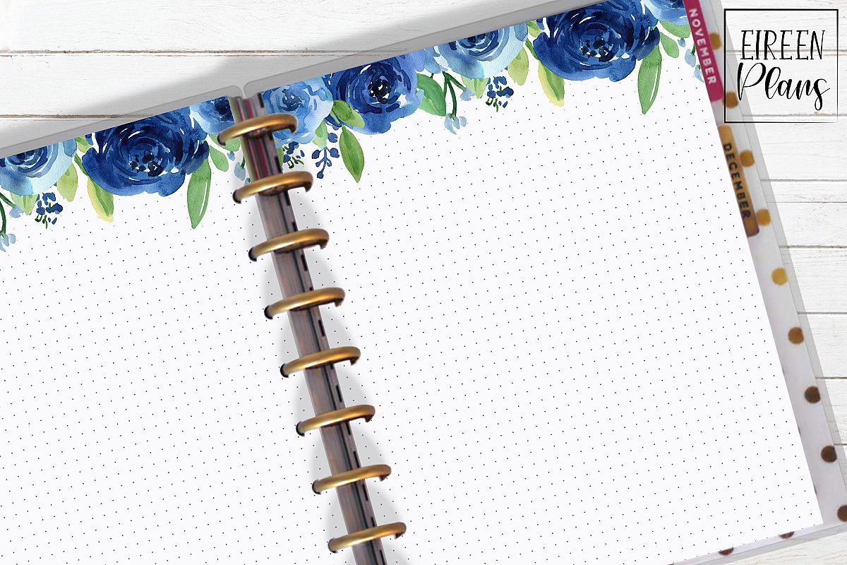 Set of floral notes for the Classic Happy Planner example image 1