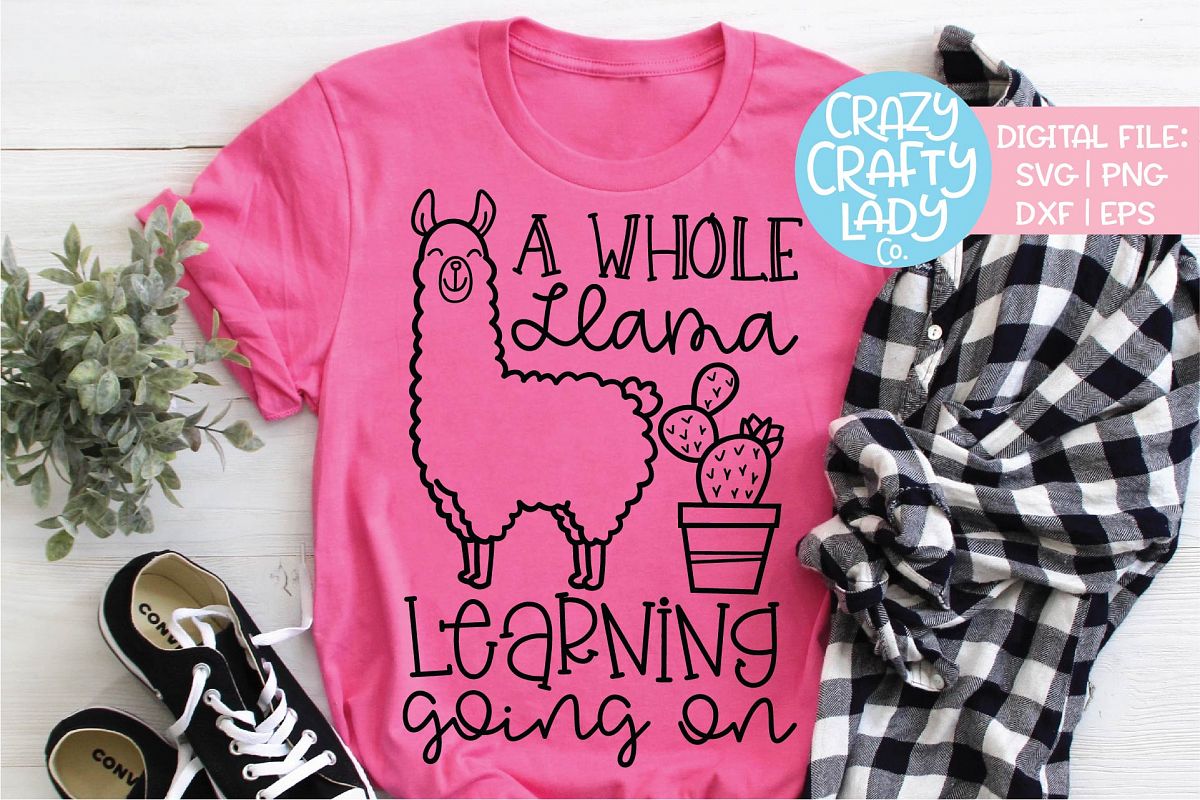 Download A Whole Llama Learning Going On SVG DXF EPS PNG Cut File