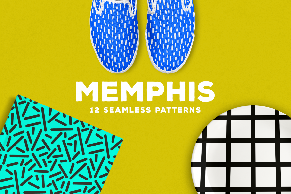 Memphis Seamless Patterns example image 1