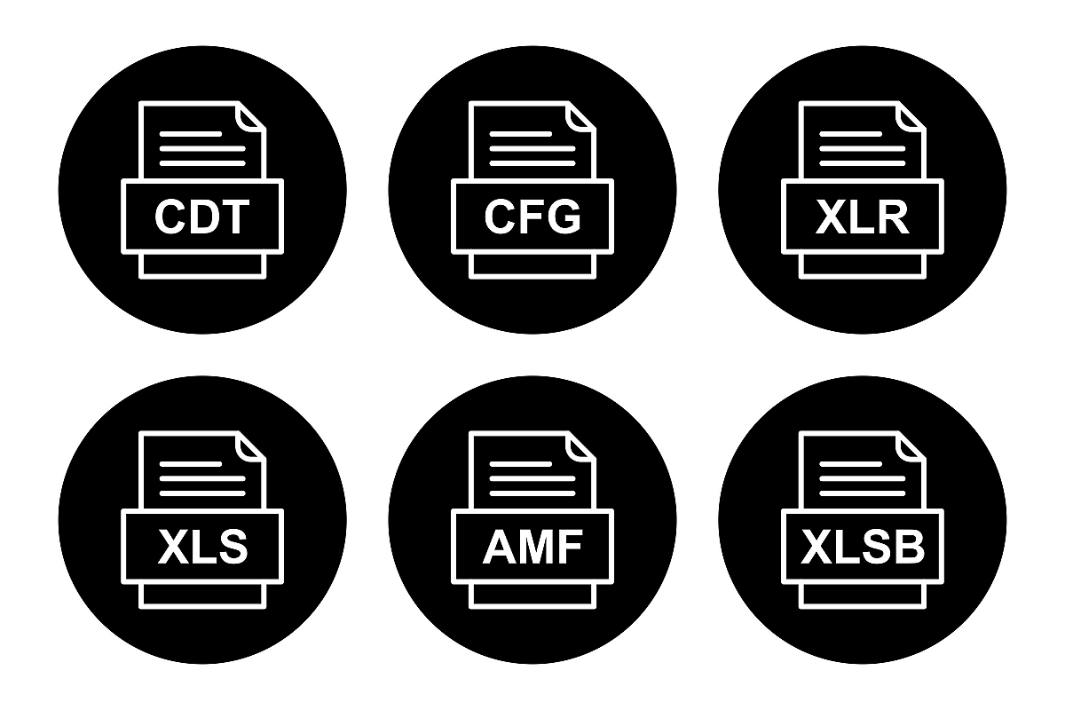 Set Of File Formats Icons example image 1