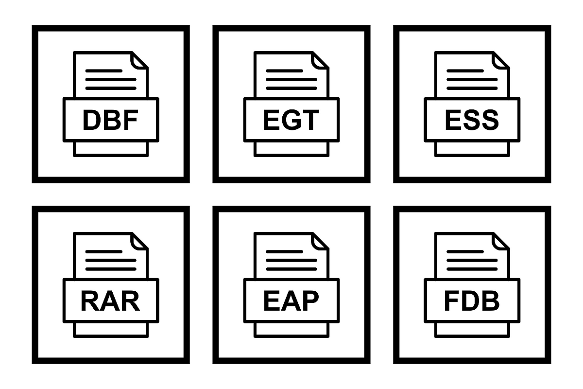 Set Of File Formats Icons example image 1