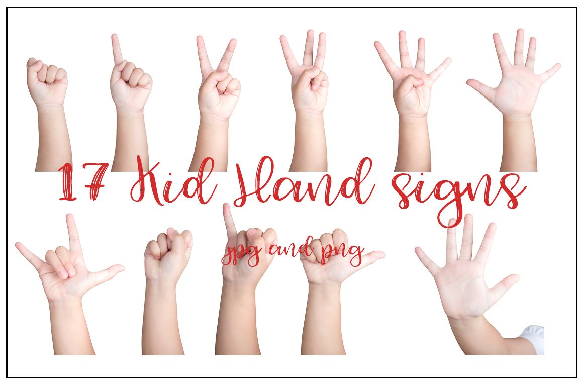 17 kids Hand Signs example image 1