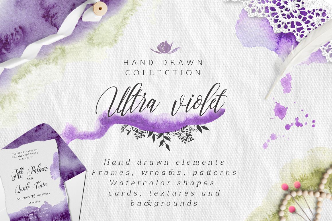 Ultra Violet watercolor collection example image 1
