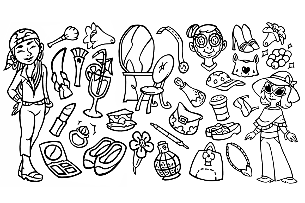30 Beauty Stuffs - Doodle Clipart example image 1