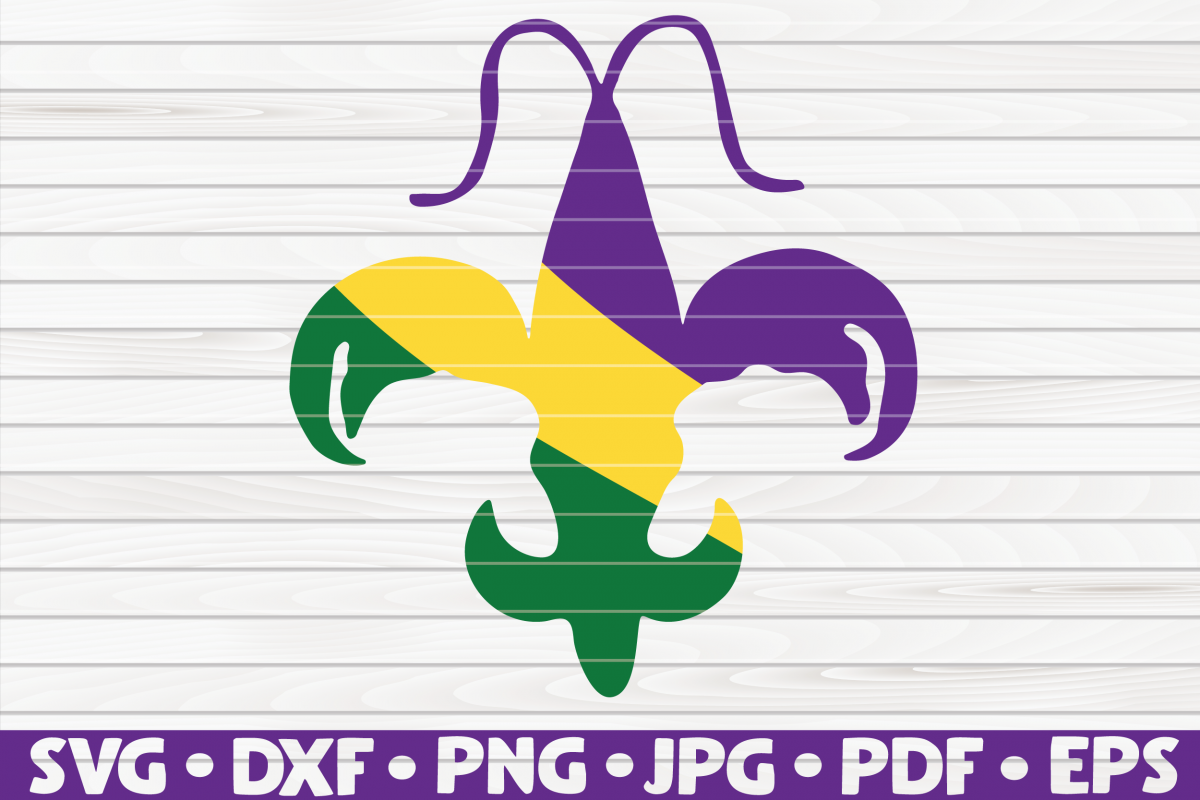 Crawfish Fleur de lis| Mardi Gras design | SVG | cut file example image 1