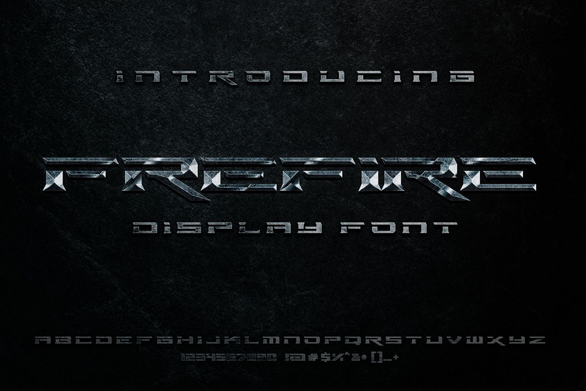 free fire display font example image 1