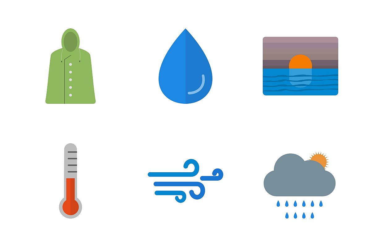 Set Of Weather And Season Icons example image 1