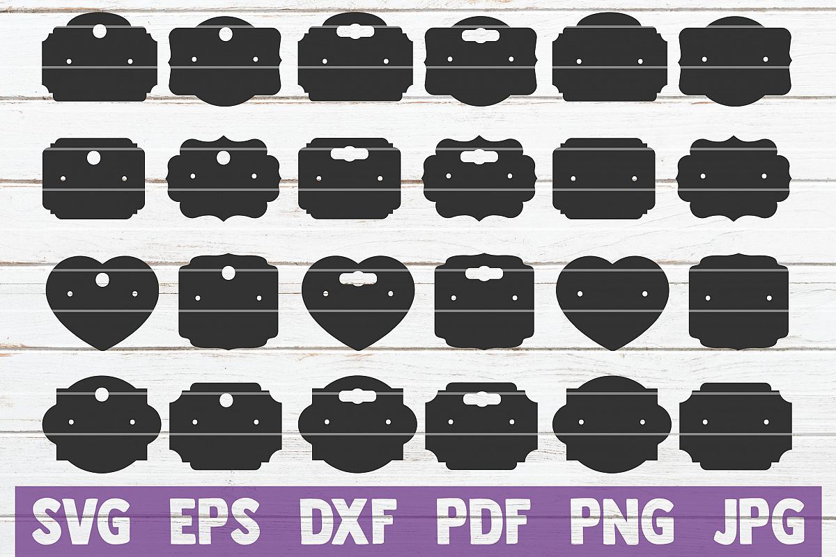 Earring Display Cards SVG Bundle, SVG Cut Files (217929) | Cut Files