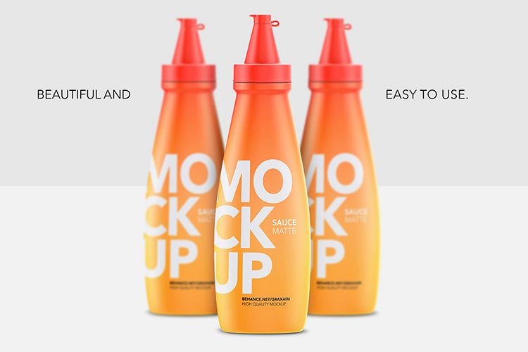 Sauce Bottle Mockup - Matte example image 1