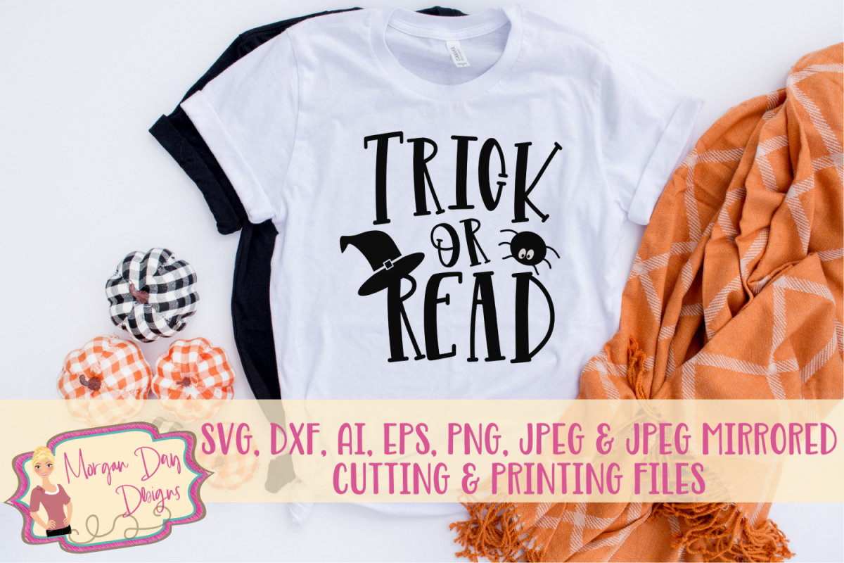 Trick or Read SVG, DXF, AI, EPS, PNG, JPEG example image 1