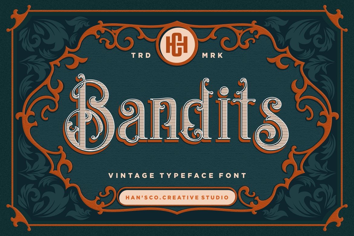 Bandits Vintage Font example image 1