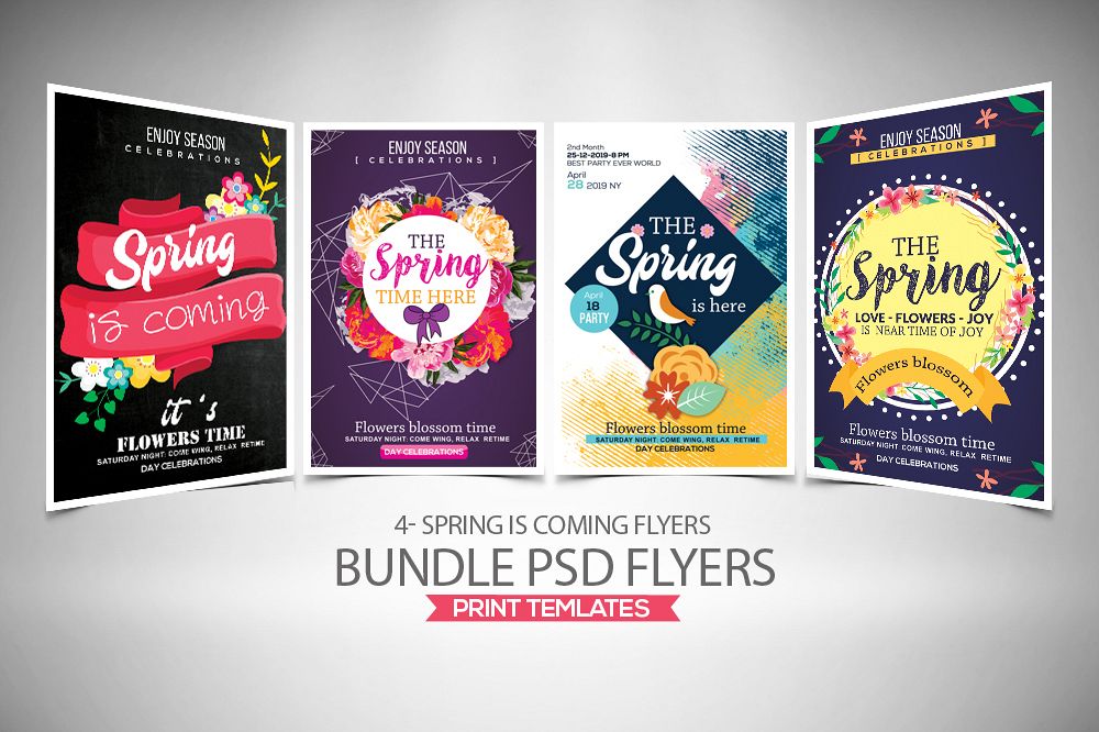 4 Spring Flyers Bundle example image 1