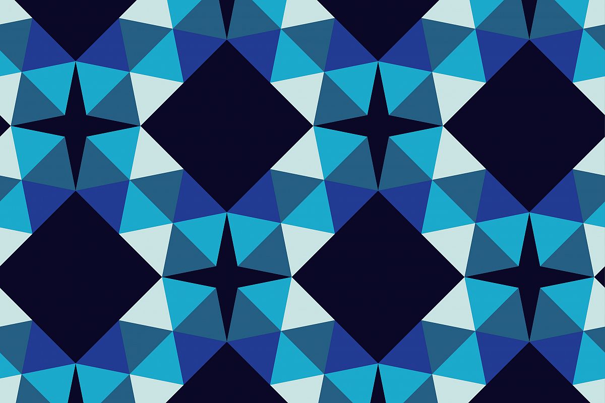 Mosaic seamless pattern. Background made of triangles. Vector illustration. Textile rapport. example image 1